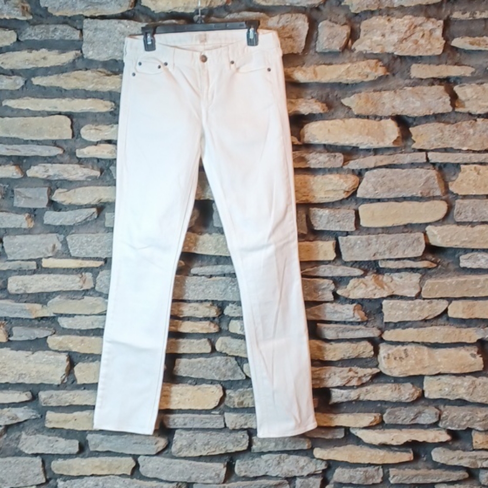 J Crew stretch skinny jeans white sz 28 R